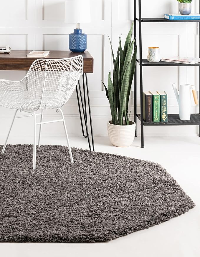 Unique Loom Solid Shag Collection Area Rug - Image 4