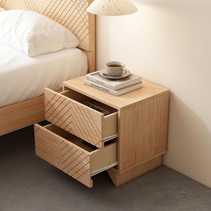 MUSEHOMEINC Solid Wood Nightstand - Image 4
