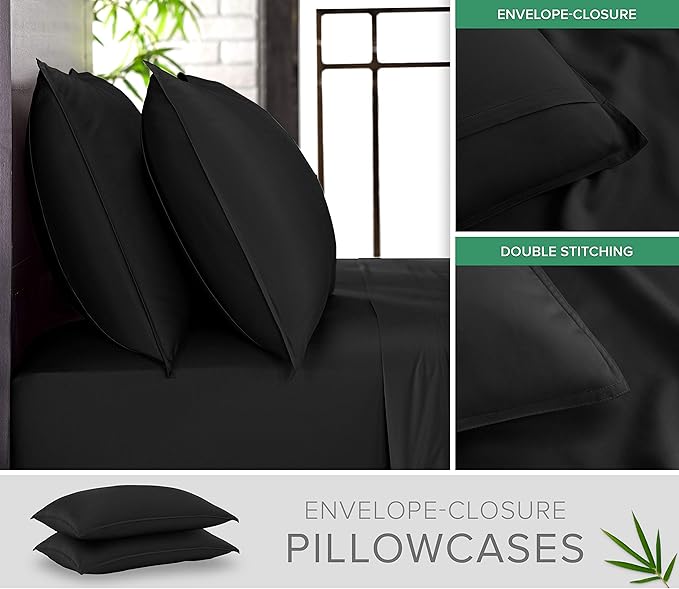 Pure Bamboo King Sheets, Genuine 100% Organic Viscose Derived from Bamboo Bed - Image 3