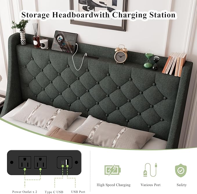 Feonase Upholstered Full Size Bed Frame - Image 5