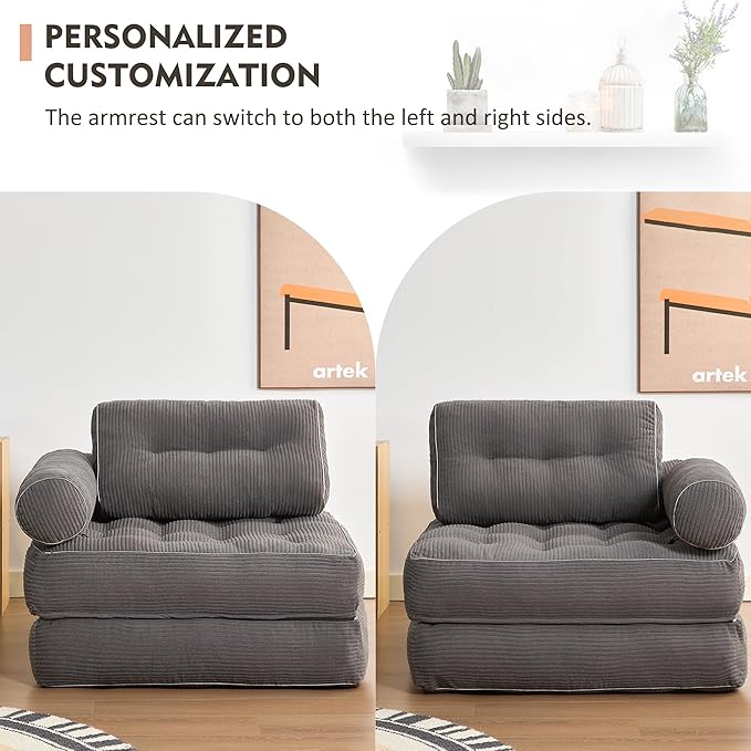 Plus Futon Sofa Bed for Small Spaces, Floor Couch - Image 7
