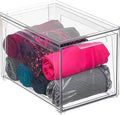mDesign Plastic Stackable Closet Storage Organizer Bins by mDesign