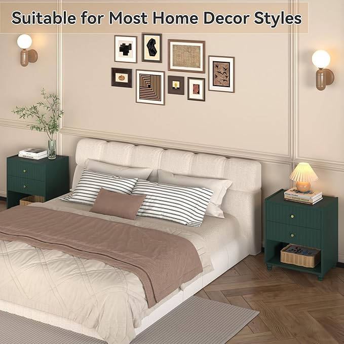 Modern Nightstand, Fluted End Table - Image 7