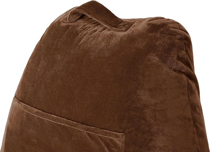 Husband Pillow Chocolate, Original Reading Pillow in Bed Rest Chair, Shredded - Image 8