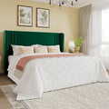 SHA CERLIN Queen Size Velvet Upholstered Platform Bed Frame by SHACERLIN