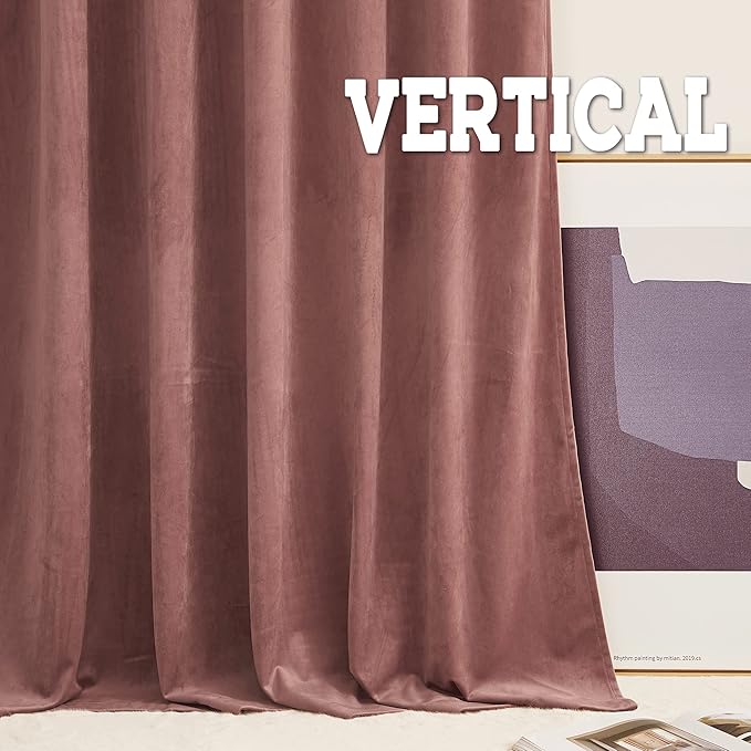 RYB Home Soft Velvet Curtain for Home Decoration, Wild Rose Room Darkening - Image 6