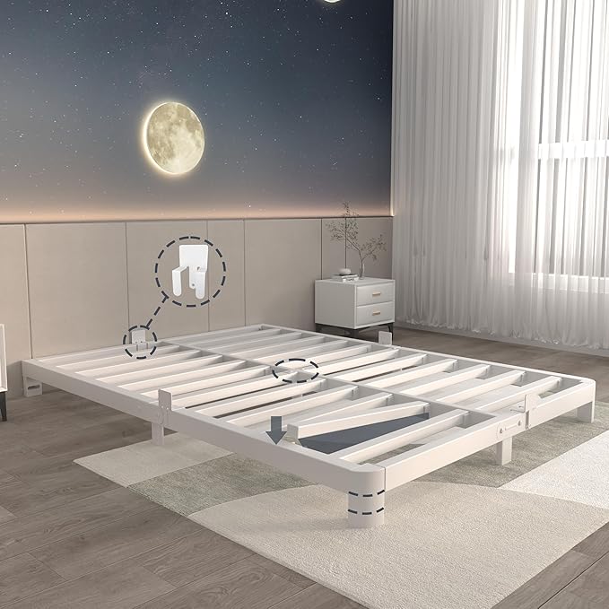 ITIMIDI 4 Inch Metal Full Size Platform Bed Frame - Image 4