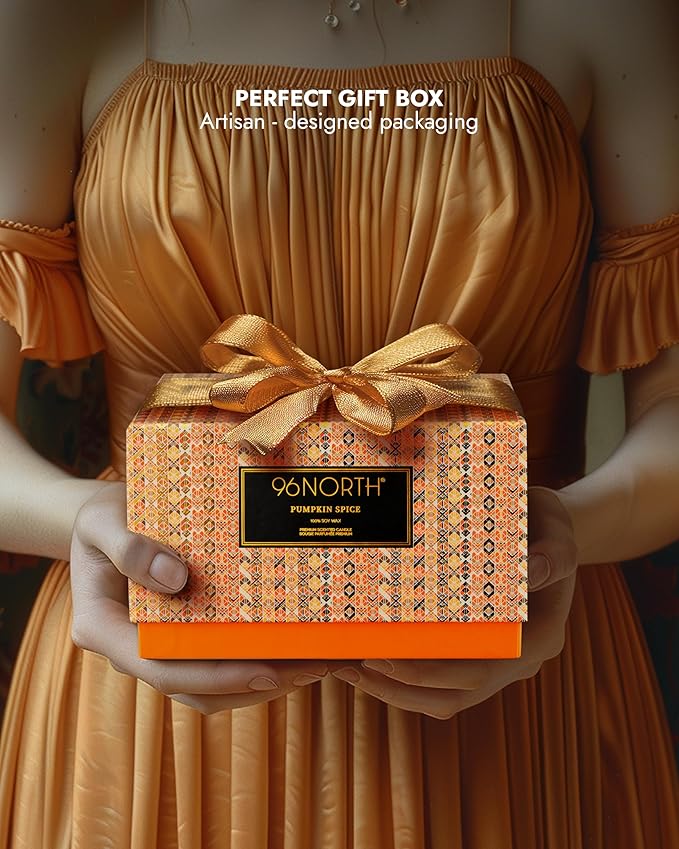 96NORTH Luxury Pumpkin Soy Candle | Large 3 Wick Jar Candle | Halloween & Fall - Image 6