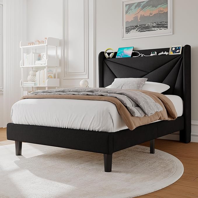 Twin Size Upholstered Bed Frame - Image 3