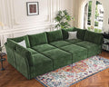 ABCASA 136.4" Oversized Modular Sectional Sleeper Sofa Bed, U Shaped by ABCASA