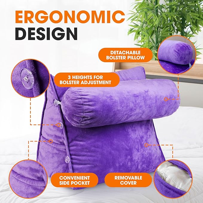 Cheer Collection Reading Wedge Pillow - Image 5