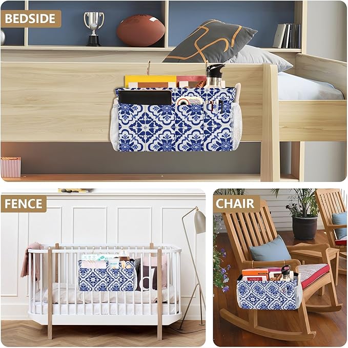 Bedside Caddy Hanging Bunk Bed Caddy Bed Organizer Hanging Pocket - Image 8