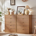 LEYAOYAO Fluted 5 Drawers Dresser Set of 2, Curved Profile Dresser TV Stand by LEYAOYAO-Findtheshiningpointofyourideallife%EF%BC%81
