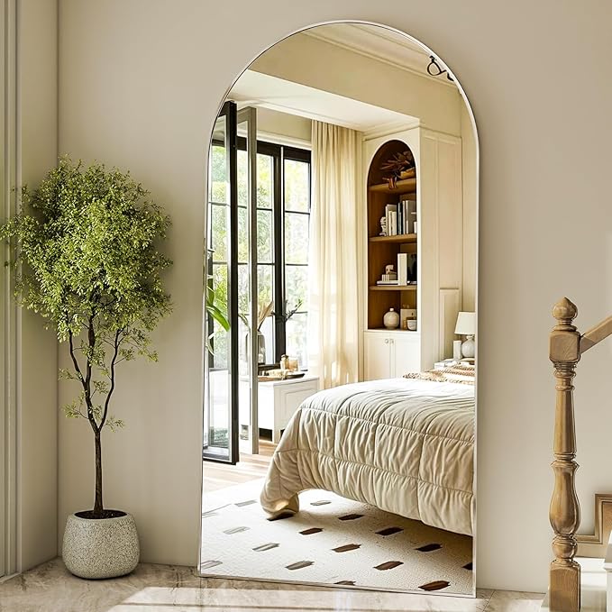 HARRITPURE 76"x34" Silver Full Length Mirror Arch Floor Mirrors - Image 8