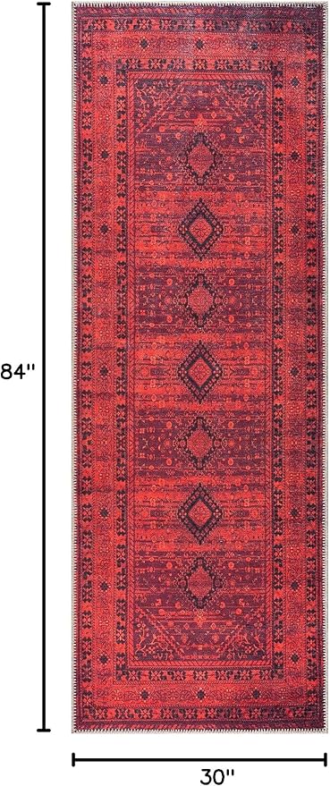 Bloom Rugs Washable Non-Slip 7 ft Runner - Image 2