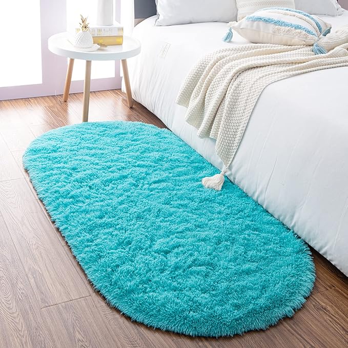 Noahas Ultra Soft Fluffy Bedroom Rugs Kids Room Carpet Modern Shaggy Area Rugs by ModernHomeDecor