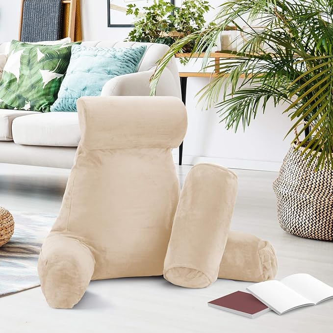 Nestl Reading Pillow with Shredded Memory Foam Includes 2 Neck and Lumber - Image 8