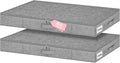 Low Profile Under Bed Storage Containers, Shallow Clothes Storage Organizer Bin by Boailydi