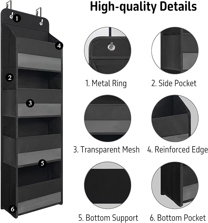 TYMENSH Over The Door Hanging Organizer - Image 4