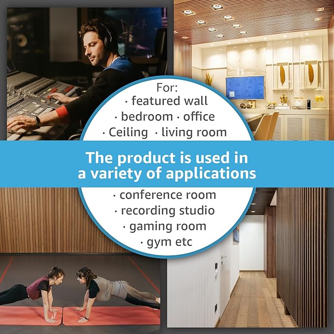 Art3d 6-Pack Acoustic Wood Slat Wall Panels - Image 6