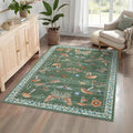 Mushroom Insect Area Rug 4x6 Green by ROYHOME