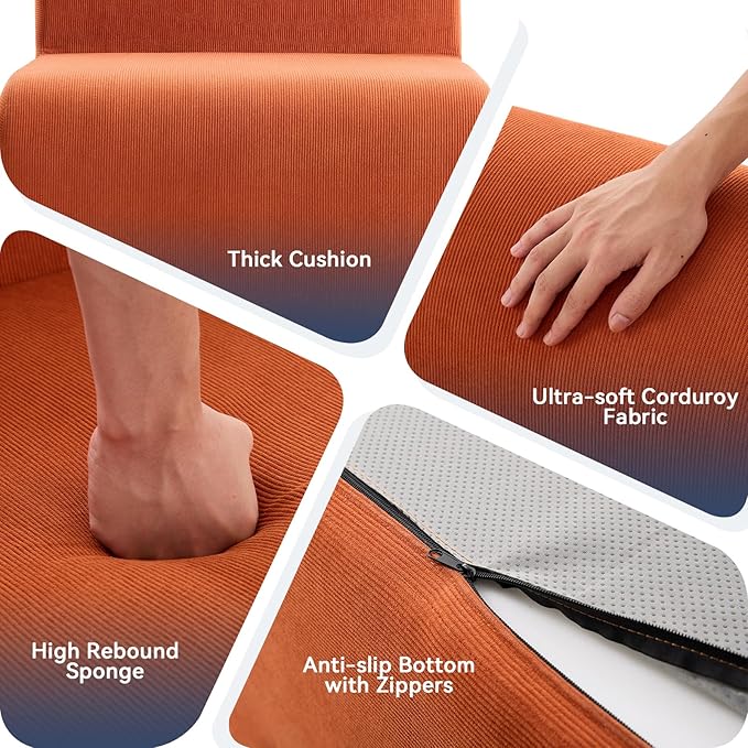 Single Boneless Chairs, Fireside Beanbag Chair Upholstered Cloud Sofa Chair - Image 6
