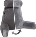 Husband Pillow Medium Aspen Edition Iron Grey, Sit Up Reading & Bed Rest by HusbandPillow