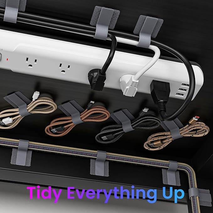 Hook and Loop Cable Ties, Self Adhesive Hook and Loop Cable Straps, Sticky-back - Image 3