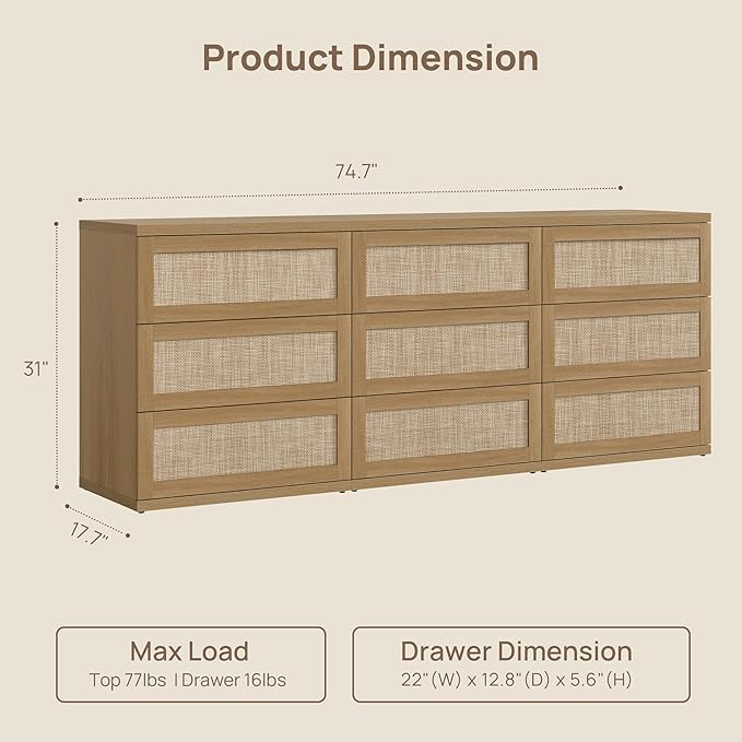 SICOTAS Dresser for Bedroom - Image 3
