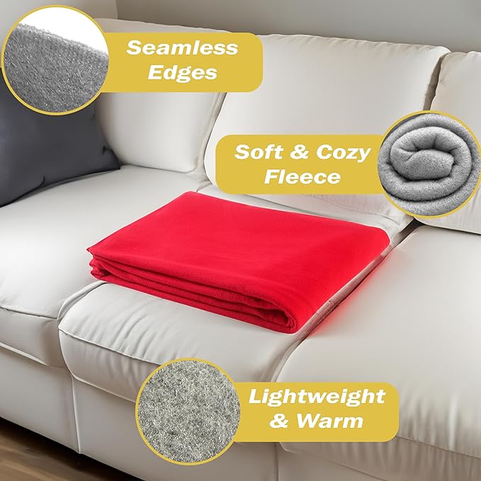24 Bulk Pack Fleece Throw Blankets, 50x60 Soft - Image 2