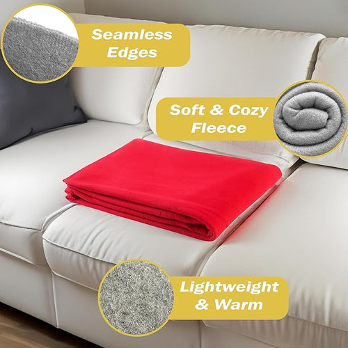 24 Bulk Pack Fleece Throw Blankets, 50x60 Soft - Image 2