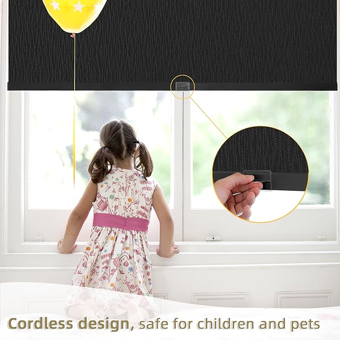 ChrisDowa Cordless Blackout Roller Shades - Image 3