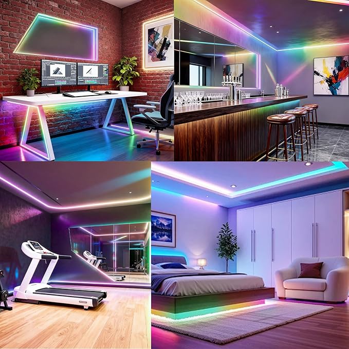 40FT RGB+IC COB LED Strip Lights, Bright Dream Color COB LED Light Strip - Image 7