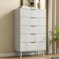CARPETNAL Fluted 5 Drawers Dresser by CARPETNAL