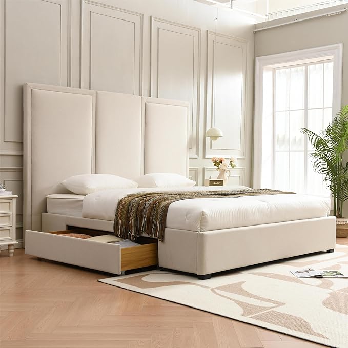 YUHUASHI King Size Bed Frame by YUHUASHI