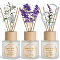 Reed Diffuser Set of 3, Binca Vidou Lavender, Jasmine & White Tea, Sage & Sea by BINCAVIDOU