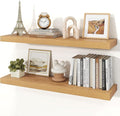 Floating Shelves for Wall, 9.3" Deep Wall Mounted Wood Shelves for Bathroom by Unknown