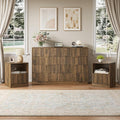 8 Drawer Dresser & Nightstand Set 3-Piece, 55” Wide Bedroom Dresser Set Night by NOVAMAISON