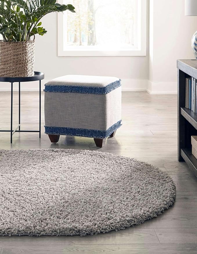 Unique Loom Solid Shag Collection Area Rug - Image 3