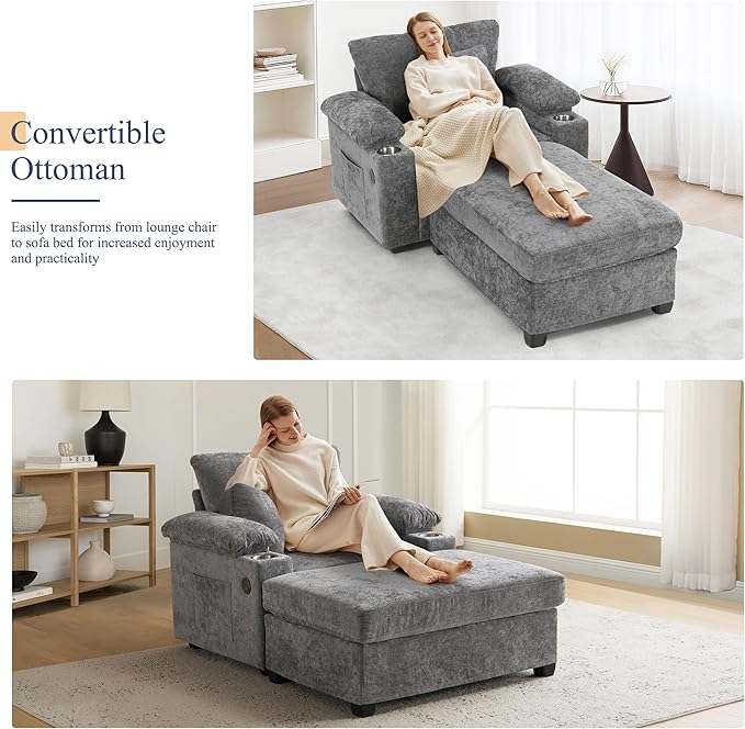 SUNWAVE 58" Chaise Lounge Chair - Image 3