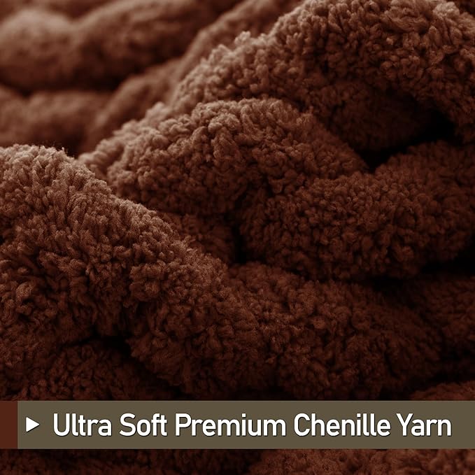 Chunky Knit Throw Blanket 50"X 60", 100% Handmade - Image 3