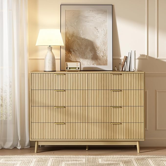 CARPETNAL Fluted 8 Drawer Dresser - Image 8