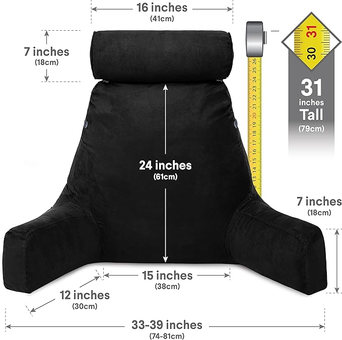 Husband Pillow XXL Aspen Edition, Adult Reading Sit Up Bed Rest Pillow - Image 3