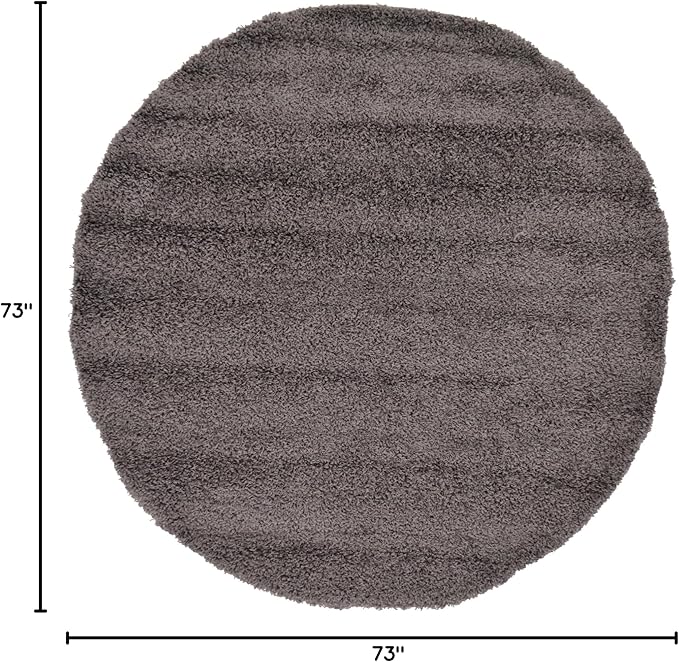 Unique Loom Solid Shag Collection Area Rug - Image 2