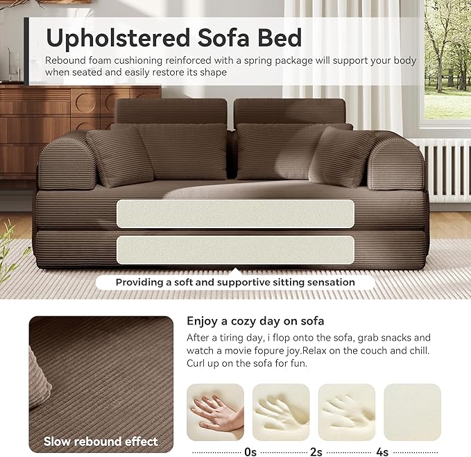 Upgrade High Backrest Design Sofa Bed - Image 5