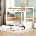 Merax Wood Bunk Bed with Drawers, Convertible Bunk Bed with Ladders and Two by Merax