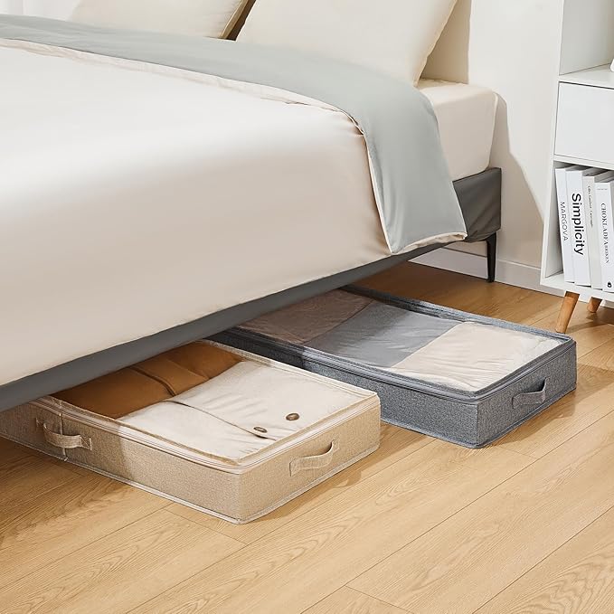 3 Pack Under Bed Storage Containers, Low Profile Underbed Shoes and Clothes - Image 6