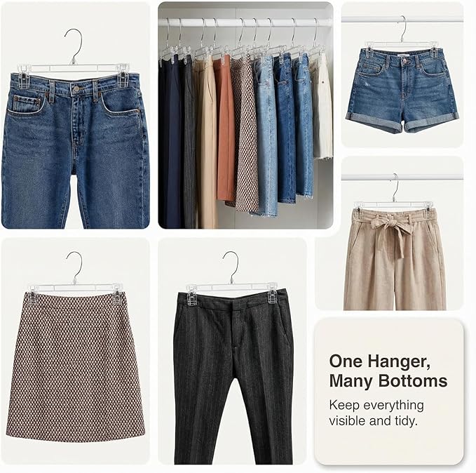 DEILSY™ Pants Hangers with Clips – Space Saving Pants Hangers - Image 5