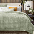 RECYCO Luxury Velvet Quilt Set King Size Bedding Sets, Ultra Soft Velvet by RECYCOHOMECOLLECTION