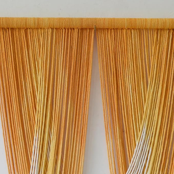 IOWER Macrame Wall Hanging Large Yellow Yarn Tapestry Headboard Decor Handmade - Image 6